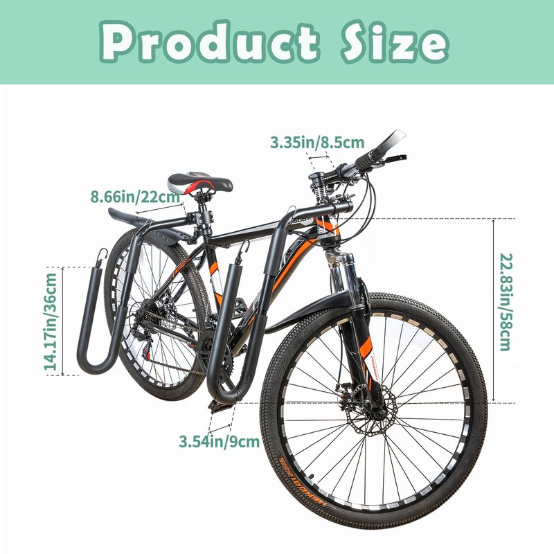 Mosxoed Bicycle Surfboard Racks, Bike Surf Board Compatible with Shortboards, Longboards, SUP Paddleboards, Outdoor Sports Surfing Wakeboard Carrier Mount for Bike, Quick Release Bars
