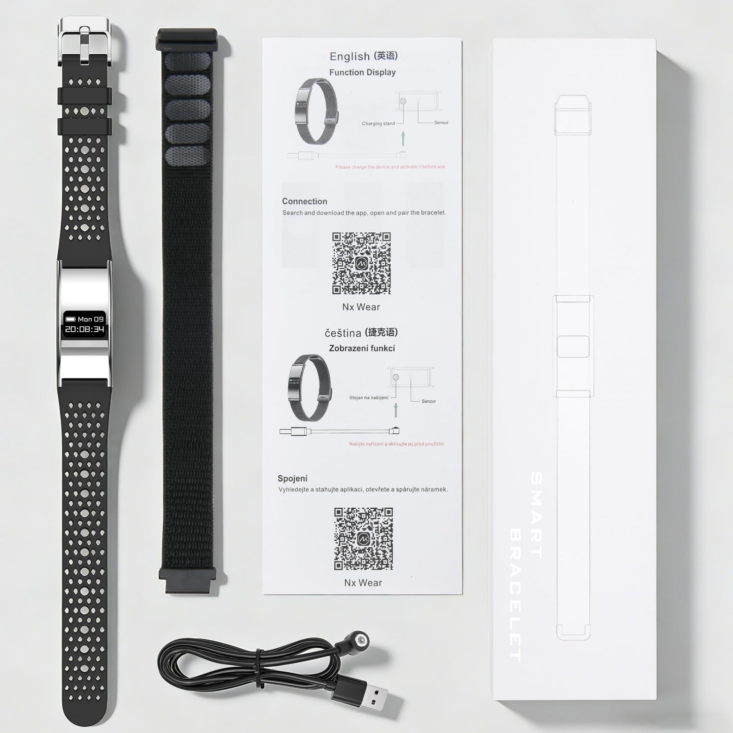 Irondance Smart Bracelet for Women Men, Activity & Fitness Trackers/SpO2/Heart Rate/Sleep Stress/1ATM Waterproof,Automatic Monitoring Wearable Fitness Tracker with Free App,2 Bands