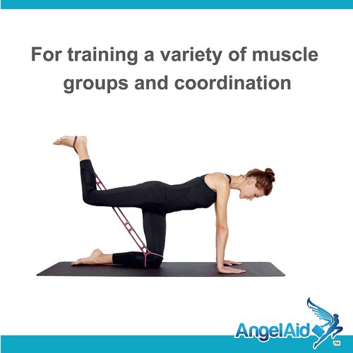 Angelaid Exercise Ring Stretcher Bands Fitness Elastic Walk for Home Yoga Pilates Gym Workouts