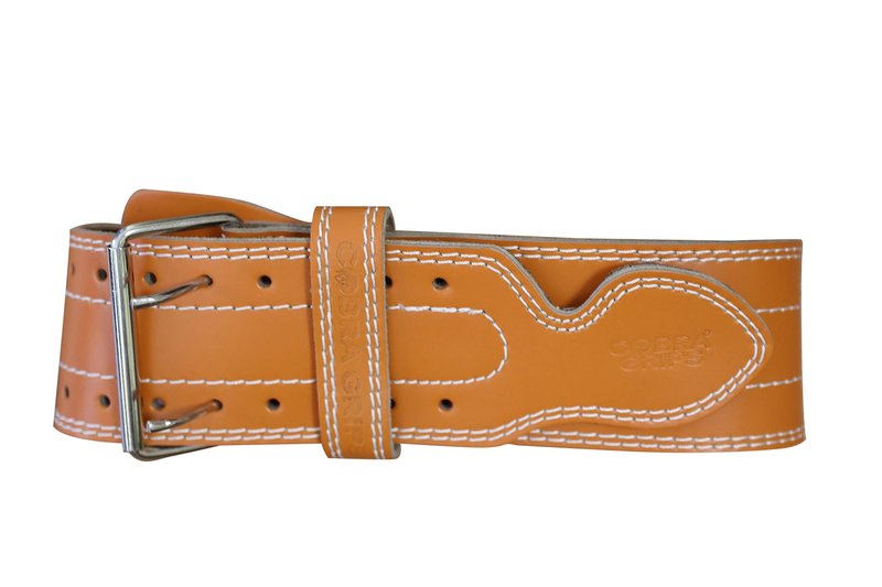 Weight Power Lifting Belt 4” Wide Cobra Grips Best Premium Genuine Leather Belt for Men & Women Adjustable Weightlifting Back Support (Orange, Large 36"-44")