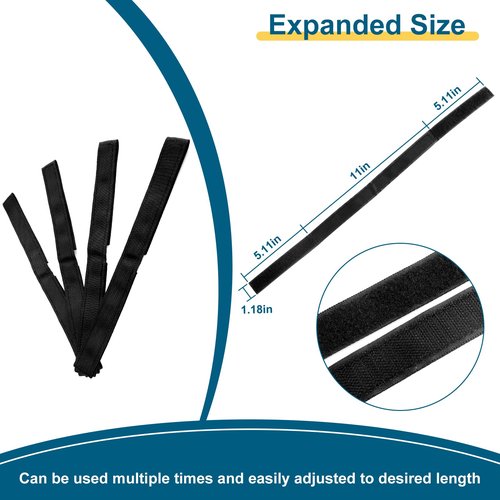 Ameri 4 Pack Hoverboard Seat Attachment Straps, Adjustable Hoverboard go Kart Straps, Hoverboard Replacement Straps Accessories, Suitable for Self Balance Drift Cart Electric Scooter