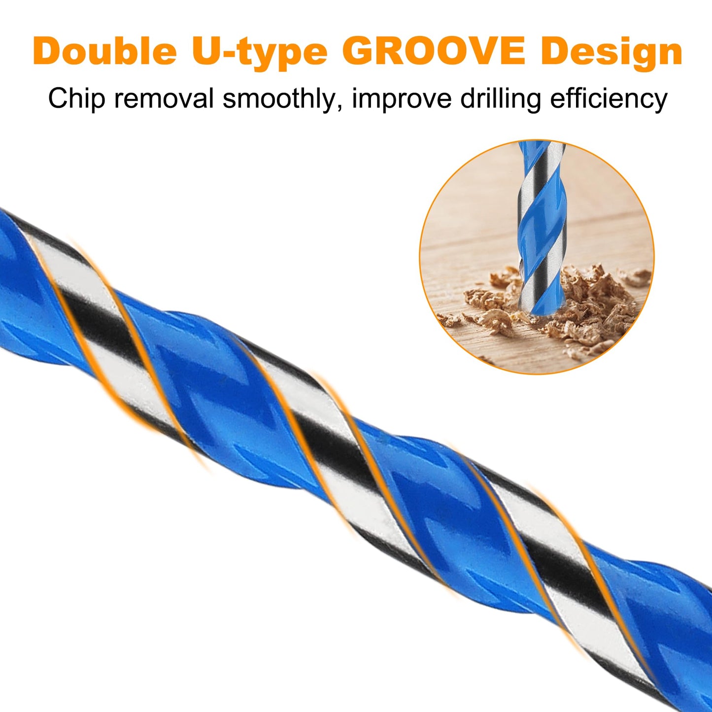 Concrete Drill Bit Set & Masonry Drill Bit Set, Professional Carbide Drill Bits Tip (7 PCS) for Glass/Brick/Plastic/Cement/Tile, 5/32"-3/8" by TITGGI