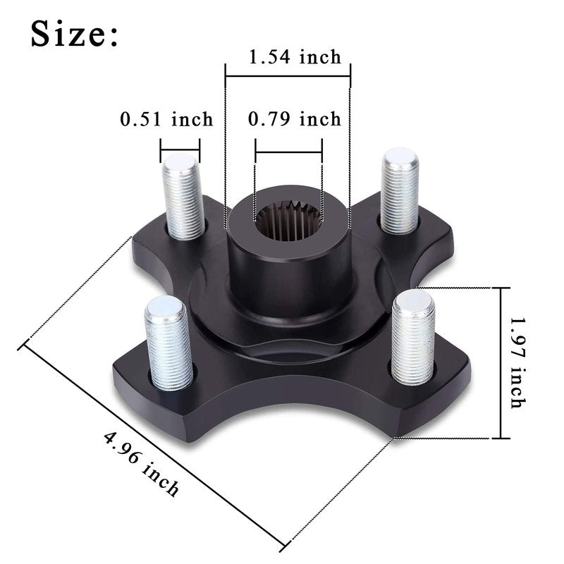 10L0L Golf Cart Rear Axle Hub Assembly Rear Wheel Hub Flange Plate for 2008-up EZGO RXV Gas & Electric Golf Cart 2 Pack OEM# 604112, 615604, 70968-G03