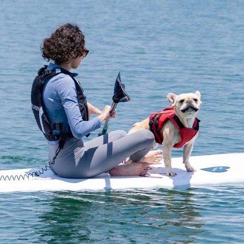 Kuoser Dog Life Jacket - High Flotation Safety Vest for Swimming & Boating | Reflective Orange, Large