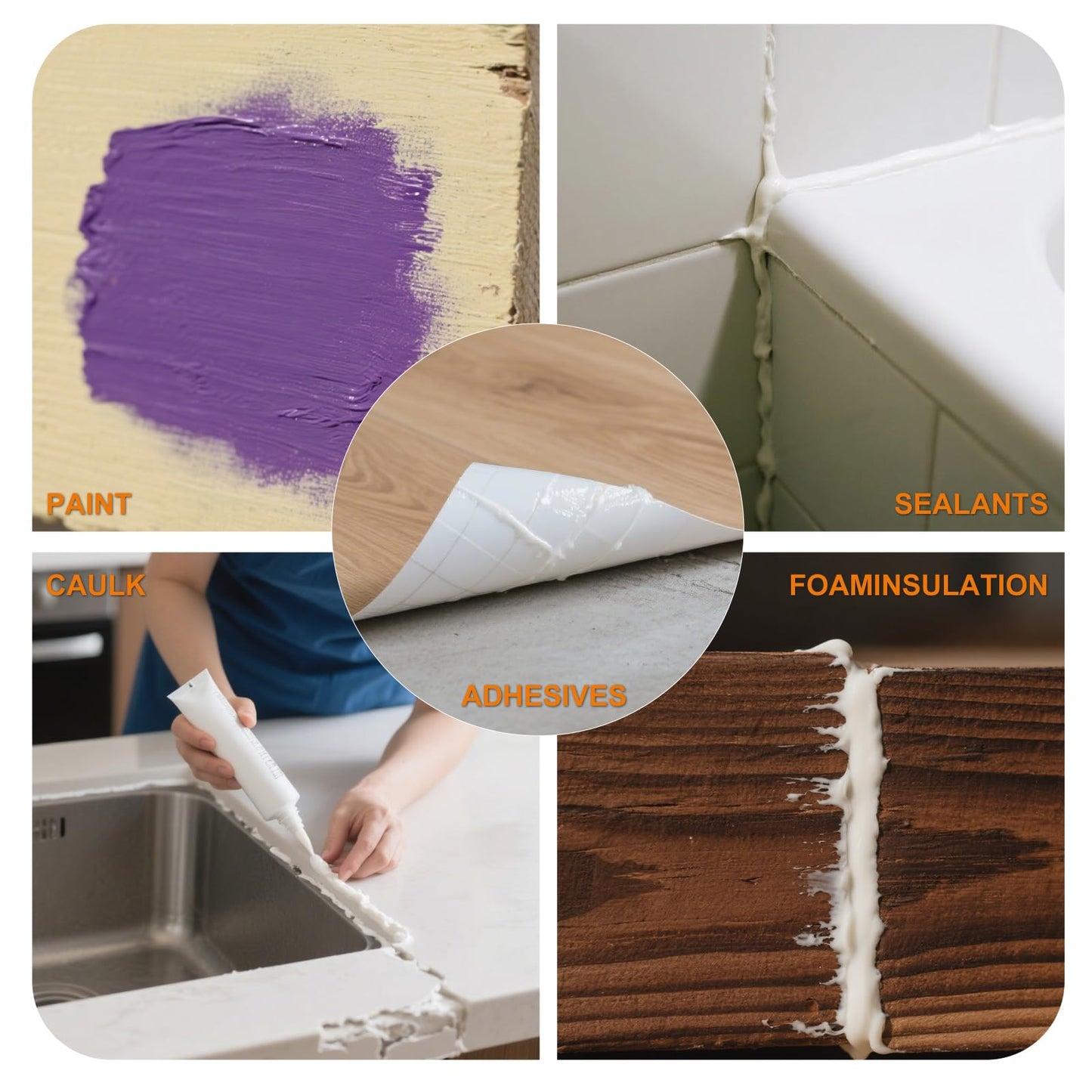 AMZWEI 8PCS Oscillating Tool Scraper Blades,HCS Caulk Remover Tool Blades for Vinyl Flooring,Paint,Carpet,Tile Adhesives, Compatible with Dewalt Milwaukee Dremel, Ryobi, Rockwell