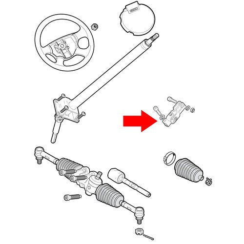 10L0L Golf Cart Steering Shaft Yoke Assembly for EZGO RXV 2008-up Gas & Electric, OEM# 608114