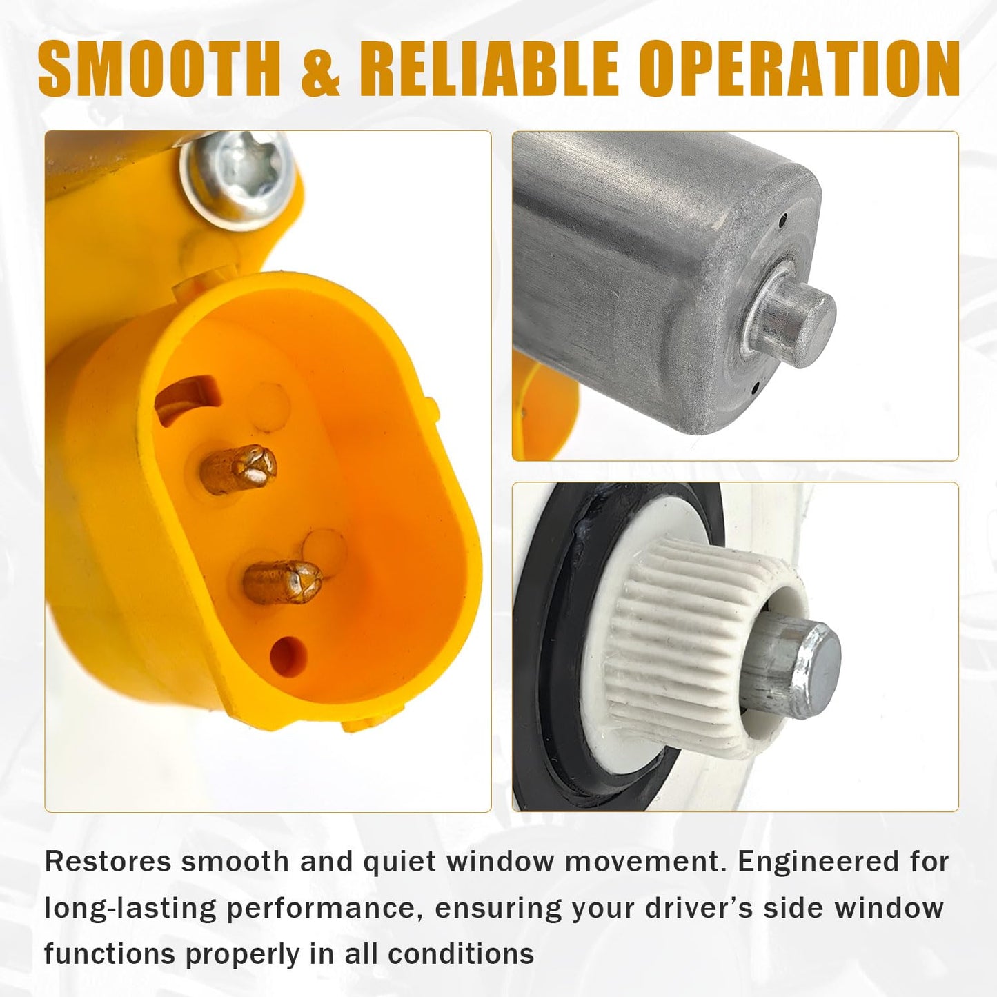Front Driver Left Power Window Motor Compatible with Mini R50 R52 R53 R56 Cooper Base S 1.6L L4 FWD 2002-2008 Replacement for 67626954275