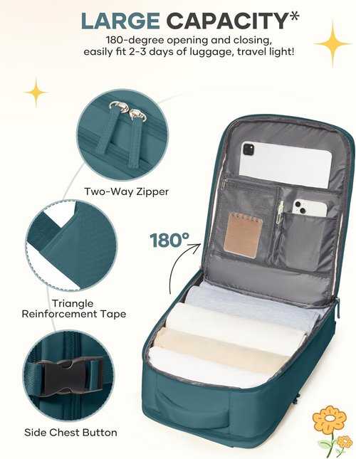 Coofay Travel Backpack - Airline Approved Waterproof Carry-On Bag for Men & Women | Casual Daypack