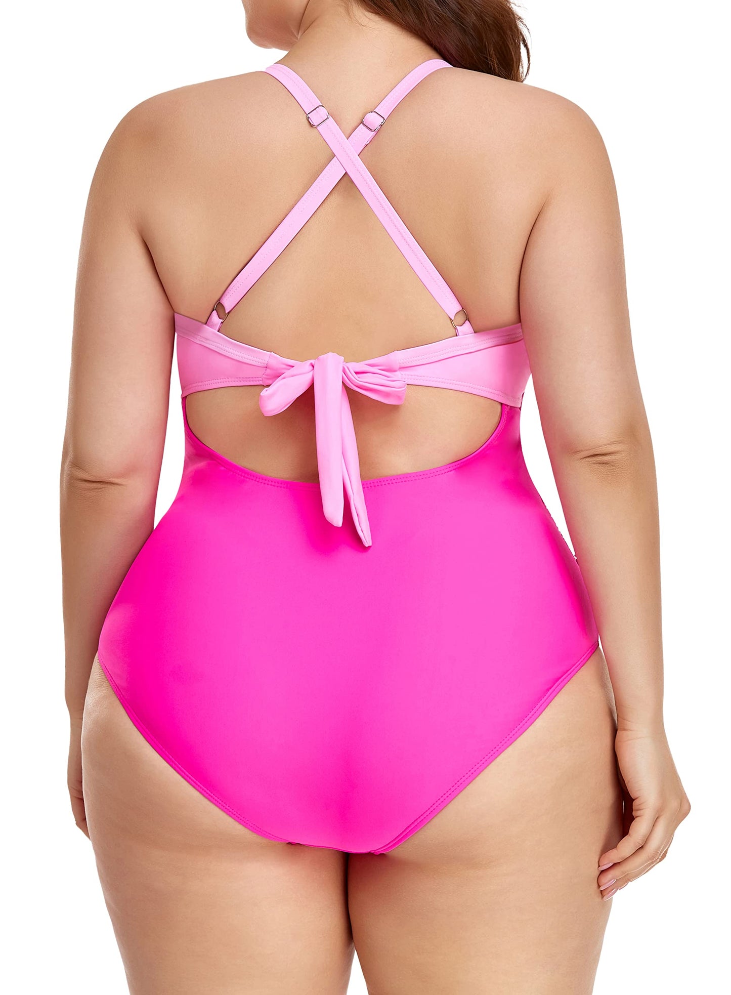 Eomenie Women's Tummy Control One Piece Swimsuit Cutout Bathing Suit XS