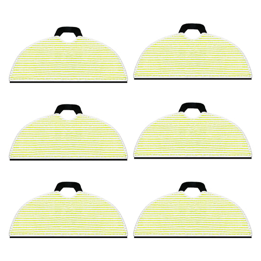 6-Pack Washable Microfiber Mop Pads for Shark RV2610WA, RV2620WA, RV2410WD, AV2610WA AI Ultra 2-in-1 Matrix Clean Robot Vacuum Replacement Accessories for Floors