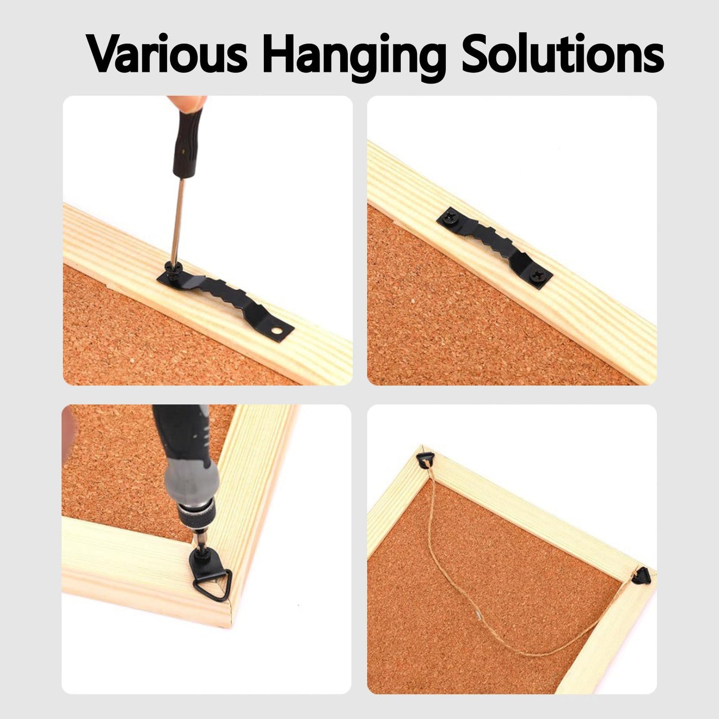 251 Pcs Picture Hanging Kit Heavy Duty Picture Hangers with Screws Black Picture Frame Mounting Hardware Picture Frame Hanging Kit Picture Hanging Hardware Tool for Frame Hanging