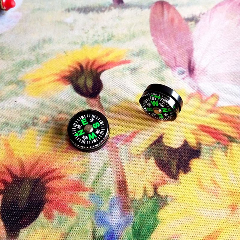 15mm Pocket Survival Button Compass Mini Backpacking Compass for Boating Camping Hiking 5PCS