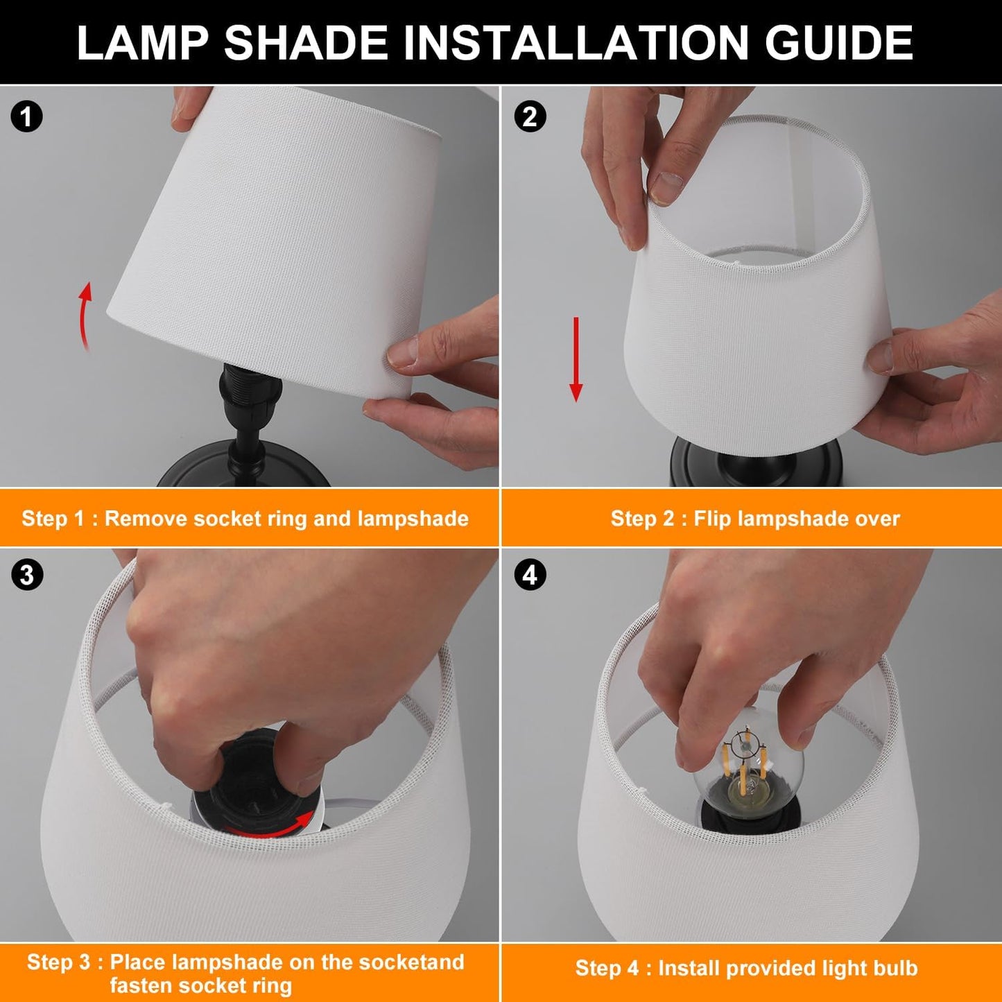 Rechargeable Cordless Touch Table Lamp - 5000mAh Battery, 3-Level Dimmable, Portable Brass Night Light for Home & Patio