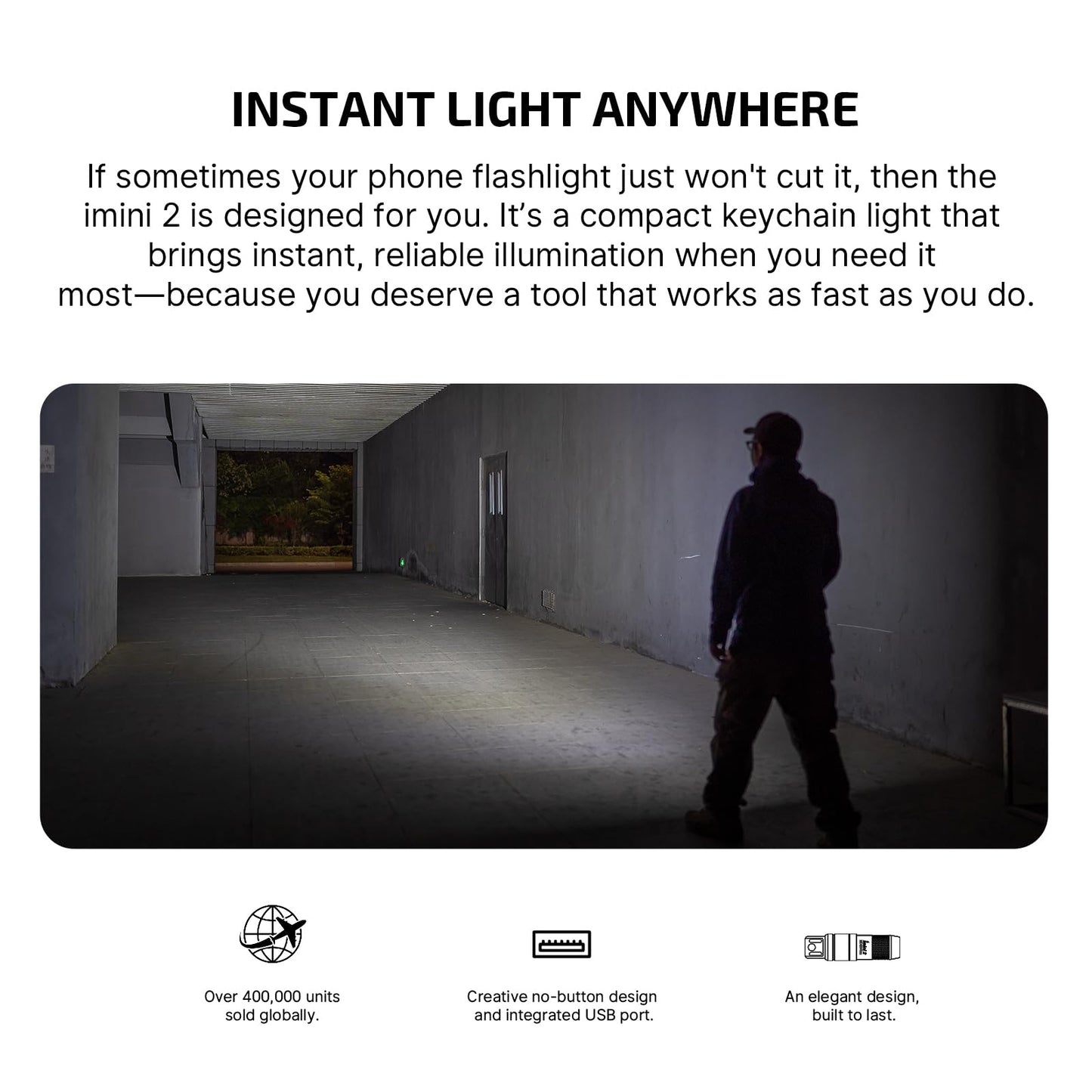 OLIGHT IMINI 2 EDC Rechargeable Keychain Flashlight, 50 Lumens Compact and Portable Mini LED Keyring Lights with Built-in Battery Ideal for Everyday Carry and Emergencies (Passionate Red)