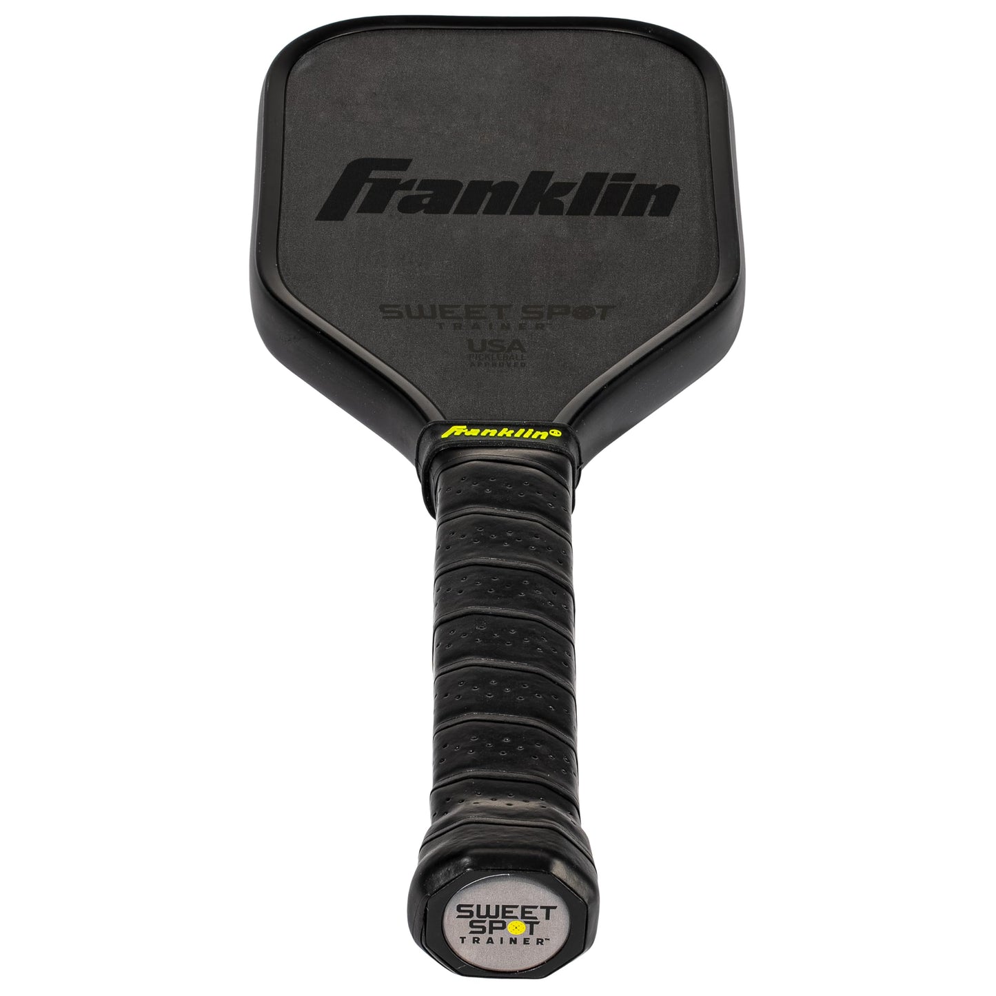 Franklin Sports Sweet Spot Training Pickleball Paddle - THE Original Pickleball Trainer Practice Paddle - Mini Head + Extra Long Handle for Shot + Swing Training - 16mm Core + T700 Carbon Face