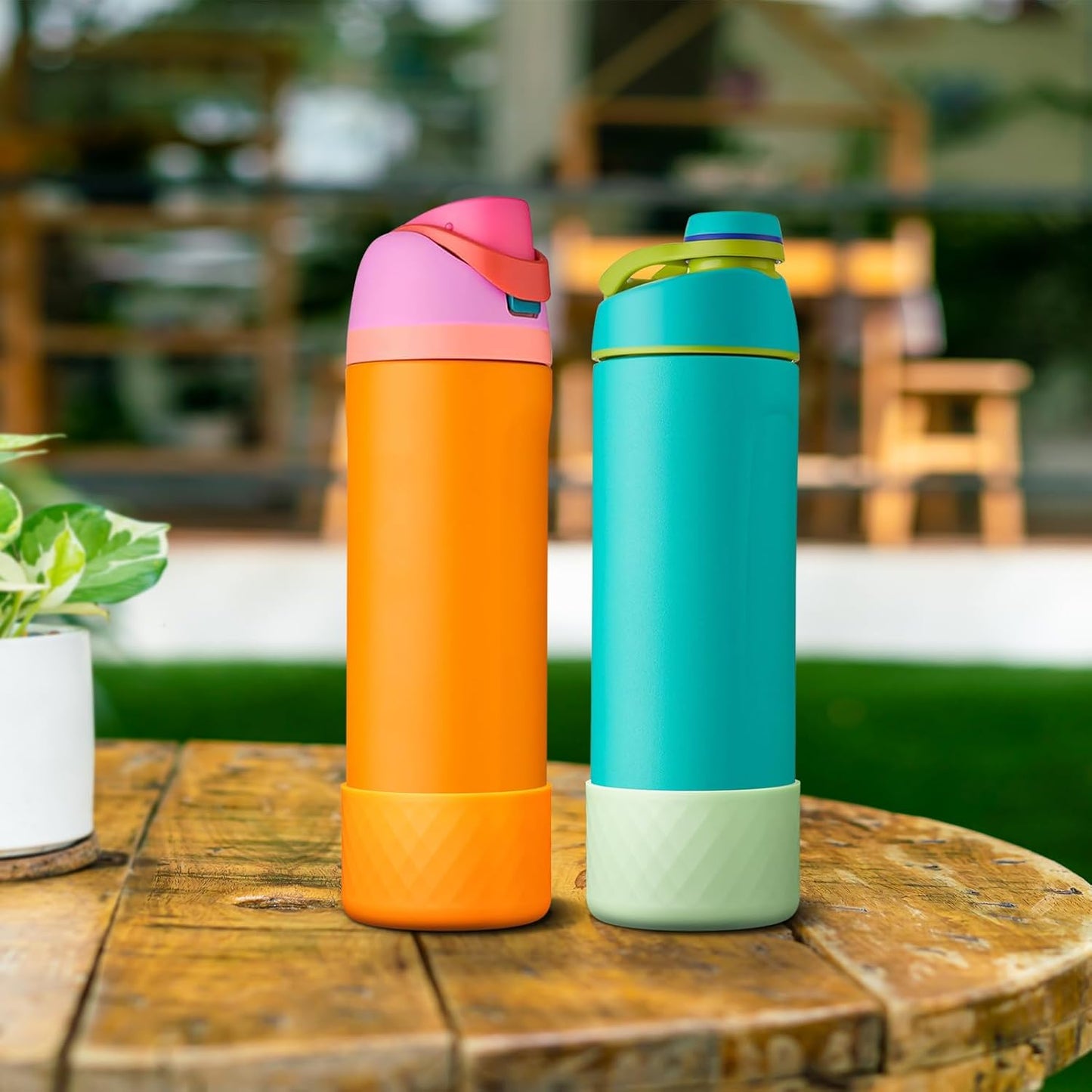 Owala Silicone Water Bottle Boot - 2PCS Anti-Slip Protective Sleeve for 24oz, 32oz, 40oz Bottles