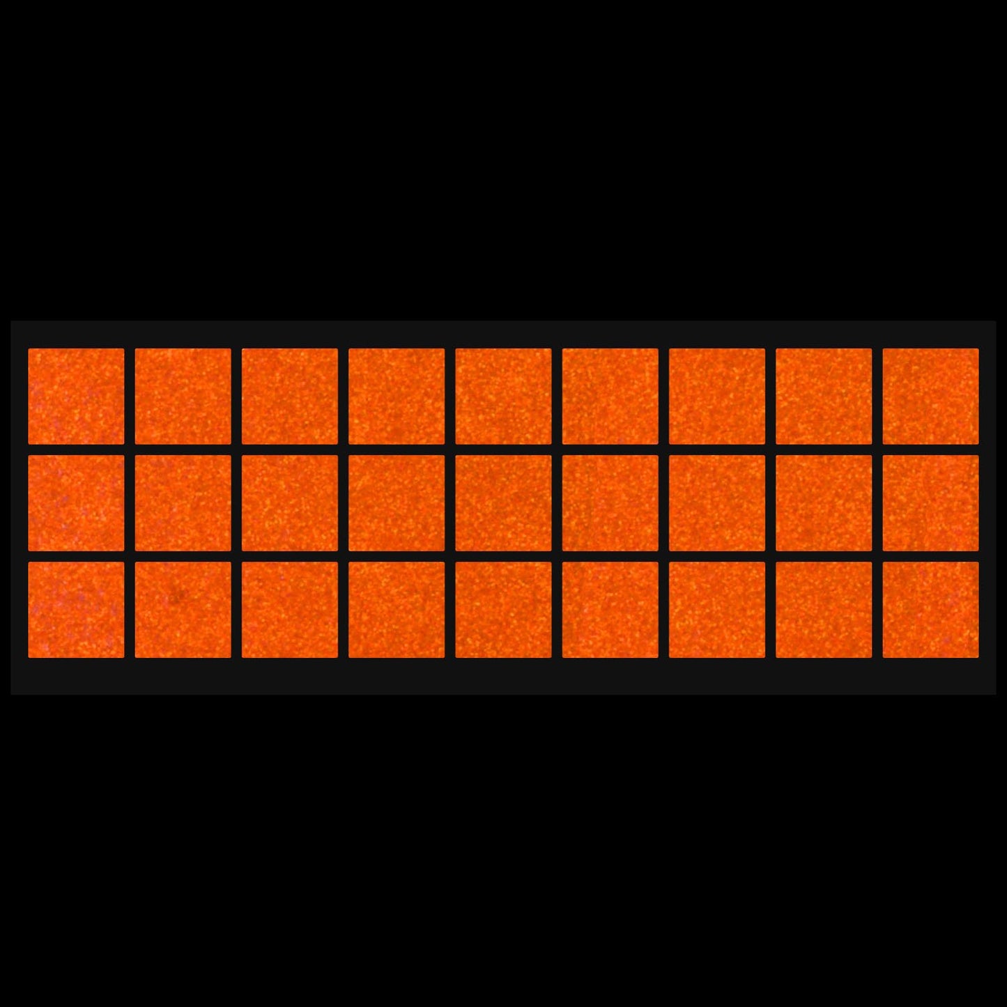 LiteMark Reflective Orange 1 Inch Square Sticker Decals for Helmets, Bicycles, Strollers, Wheelchairs and More - Pack of 27