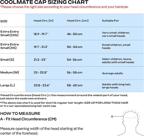 COOLMATE Swim Cap for Women, Men & Kids - Lightweight Silicone, Water-Resistant, Non-Slip Fit | Ideal for Pool & Lap Swimming