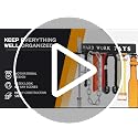 Home Gym Wall Storage Rack with 8 Hooks for Barbells & Resistance Bands - Hard Work Pays