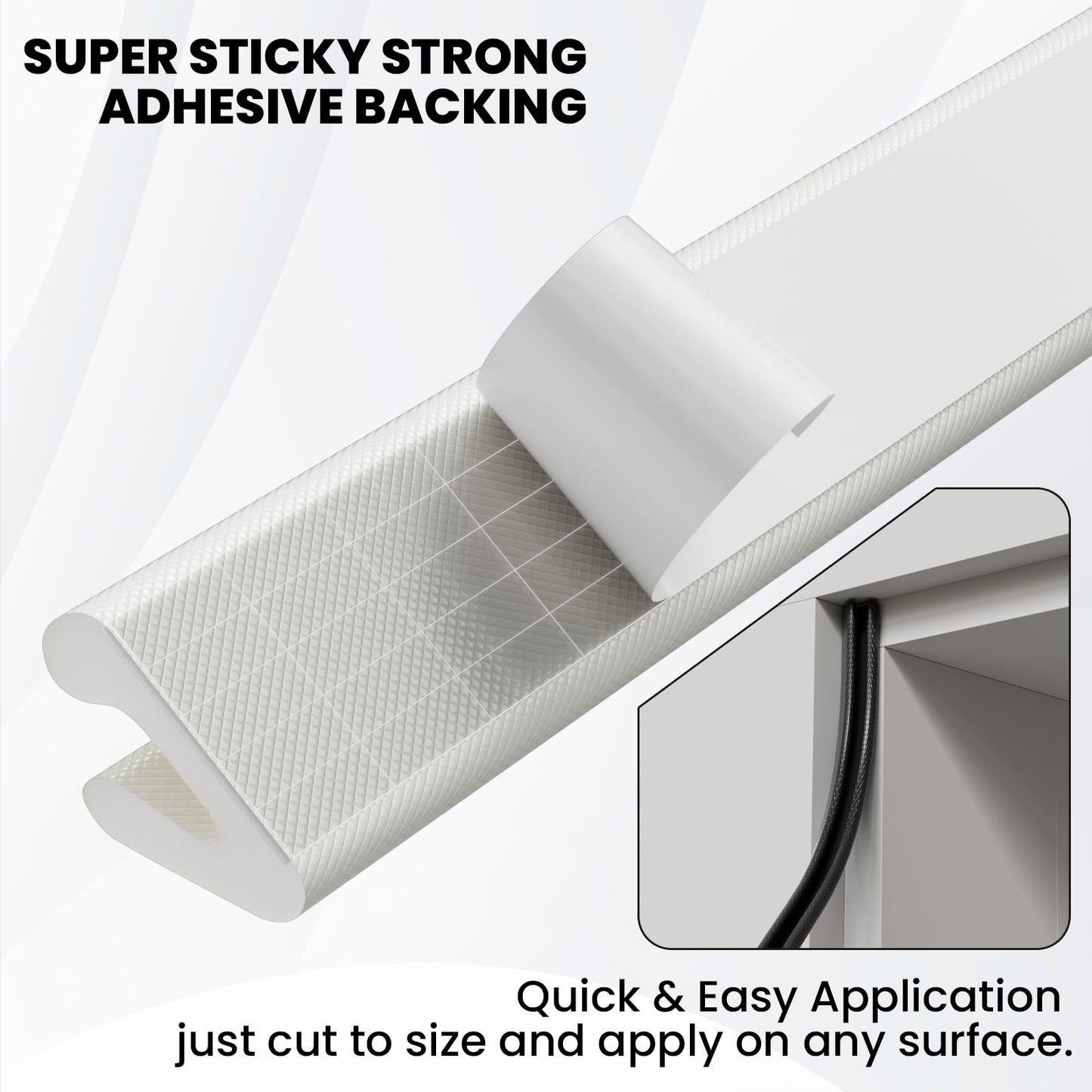 V Shape Foam Weather Stripping Door Frame Seal Strip 19.7FT White, Draft Stopper, Insulation Winter, Weatherstripping, Gap Sealing, Soundproofing, Self-Adhesive Used for Exterior Front Door Side