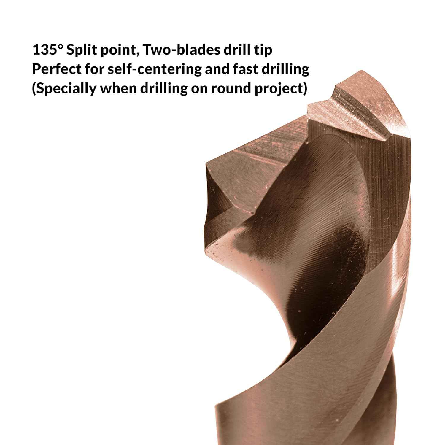 21-Piece Cobalt Drill Bit Set for Stainless Steel & Hard Metals - Jobber Length, 1/4" Hex Shank, SAE Sizes in Storage Case