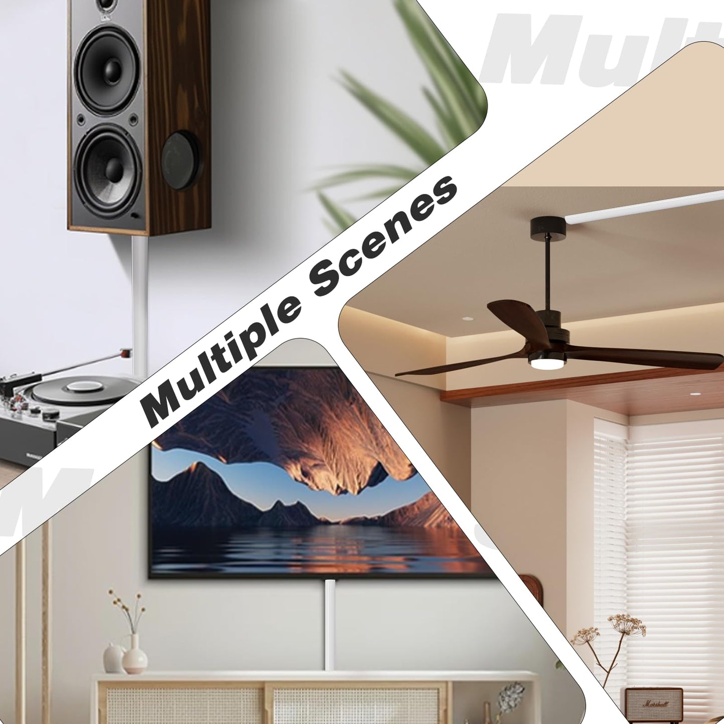 Silicone Cord Hider Wall for 1 Cable,Side-Opening Cord Covers for Wire on Wall,Self-Adhesive Cable Hider Raceway,Small TV Wire Hider, Flexible MINI TV Cord Hider for Wall Mounted TV(118''-White)