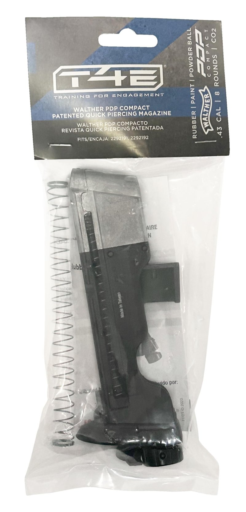 T4E Walther PDP Compact 8-Round Quick-Piercing Magazine for .43 Caliber Training Pistol Paintball Gun Marker
