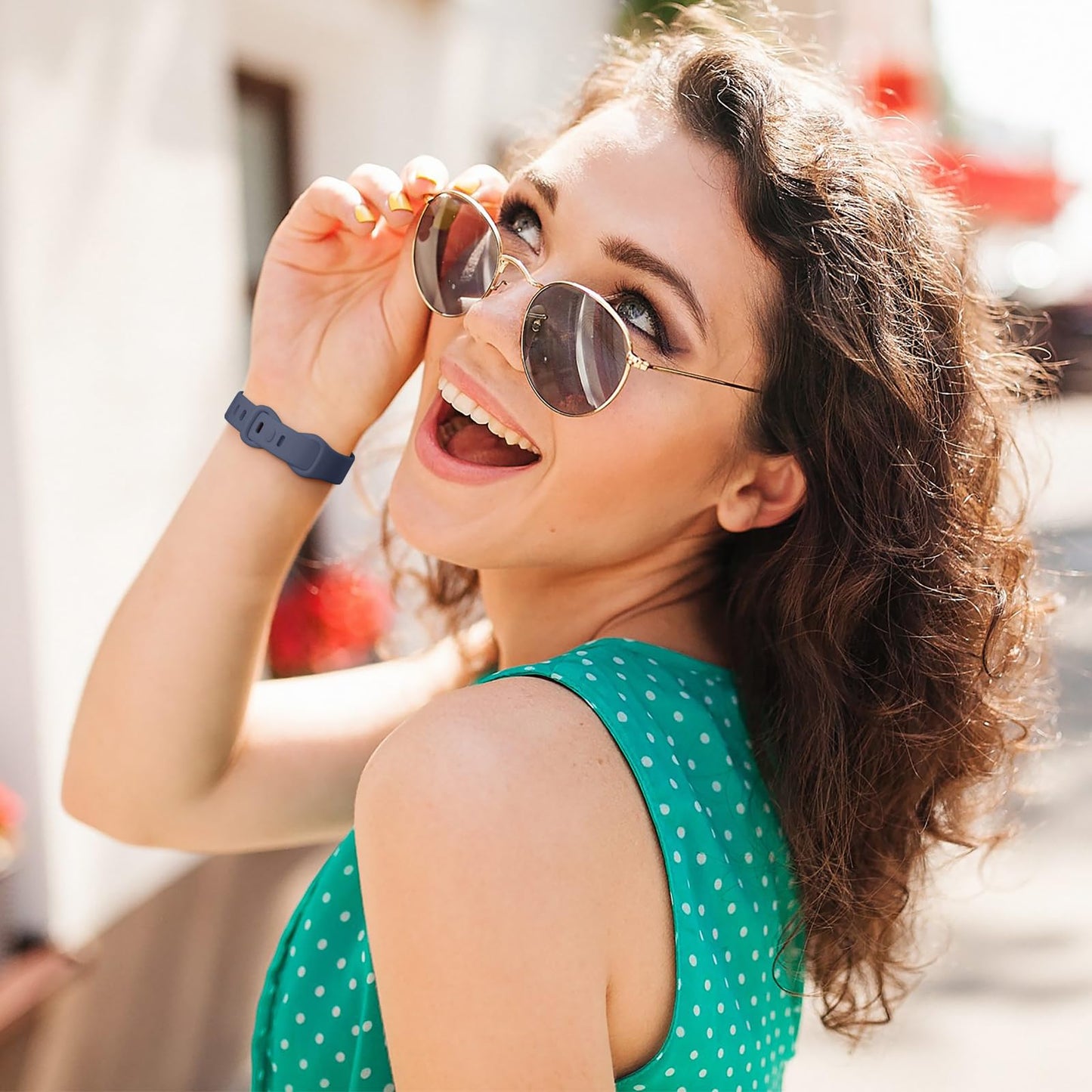 Getino Compatible with Fitbit Versa 3/ Versa 4 Bands/Sense/Sense 2 Bands Women, Sport Soft Accessories, Slim Band for Fitbit Versa 4/ Versa 3/ Sense 2/ Sense, Small Black/Plum/Bluegray/Pinegreen