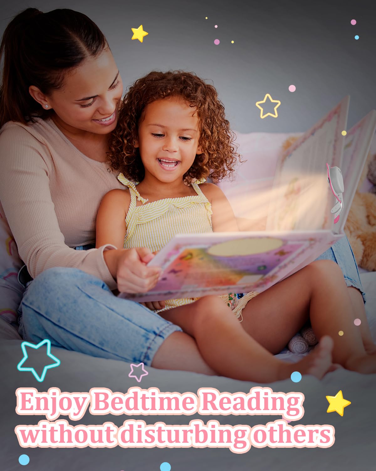 EastPin Stocking Stuffers for Girls Book Light, Unicorn Reading Light for Book Lovers, Cute Bookmarks Small Reading Light for Books in Bed, Christmas Birthday Gifts for Girls Daughter