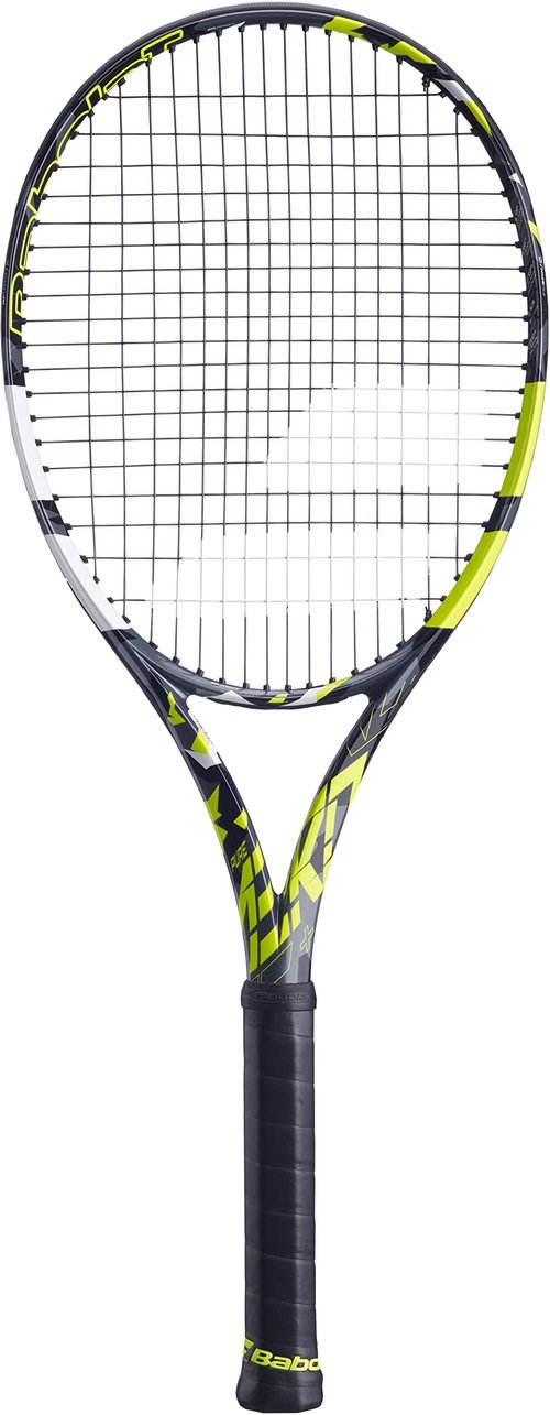 Babolat Pure Aero Plus Tennis Racquet (4 1/4" Grip) Strung with 16g White Syn Gut at Mid-Range Tension