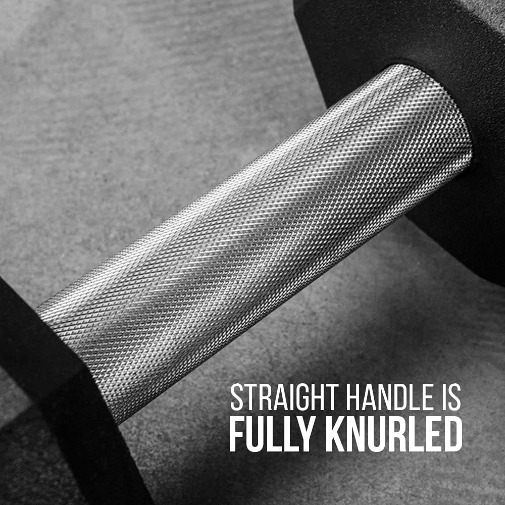Rep Fitness Rubber Hex Dumbbells - Low Odor, Fully Knurled Handle | Singles & Pairs (5LB - 55LB)