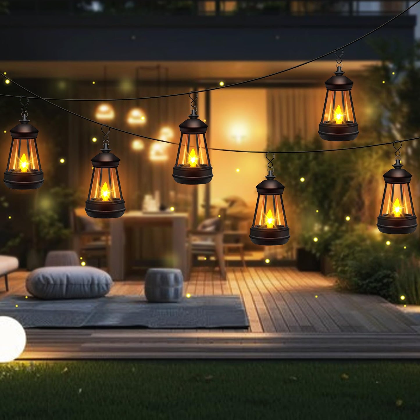 Mini Solar Lantern Lights Replacement for Outdoor Statue, Small Hanging Lantern Replacement, Waterproof Garden Decor Outdoor Lighting Decorative Lights for Yard Patio Lighting, Warm White, 1 Pack