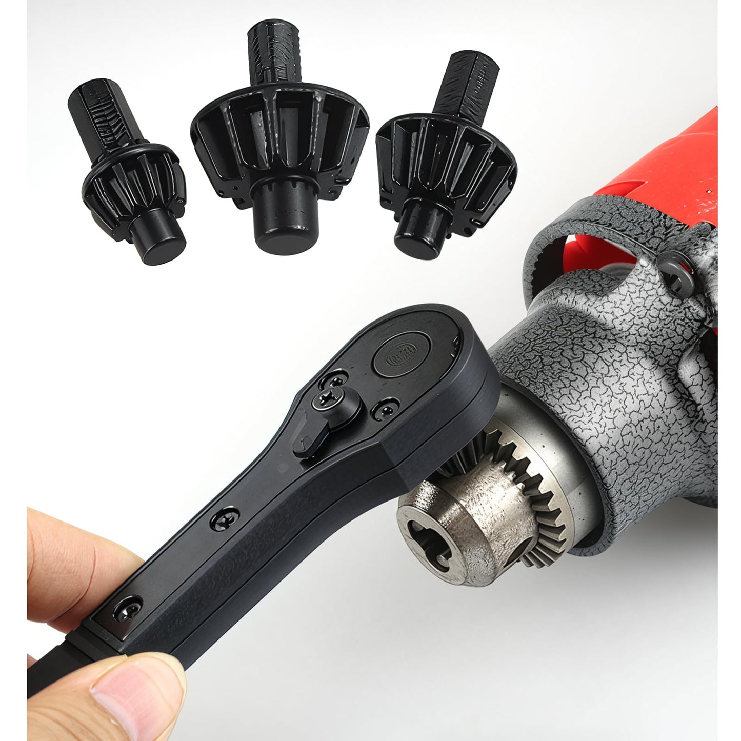 Mucee 2-in-1 Ratchet Drill Chuck Key Wrench – Universal Chuck Key Replacement Tool for Drill, Compatible with Most Electric Drills and Power Tools