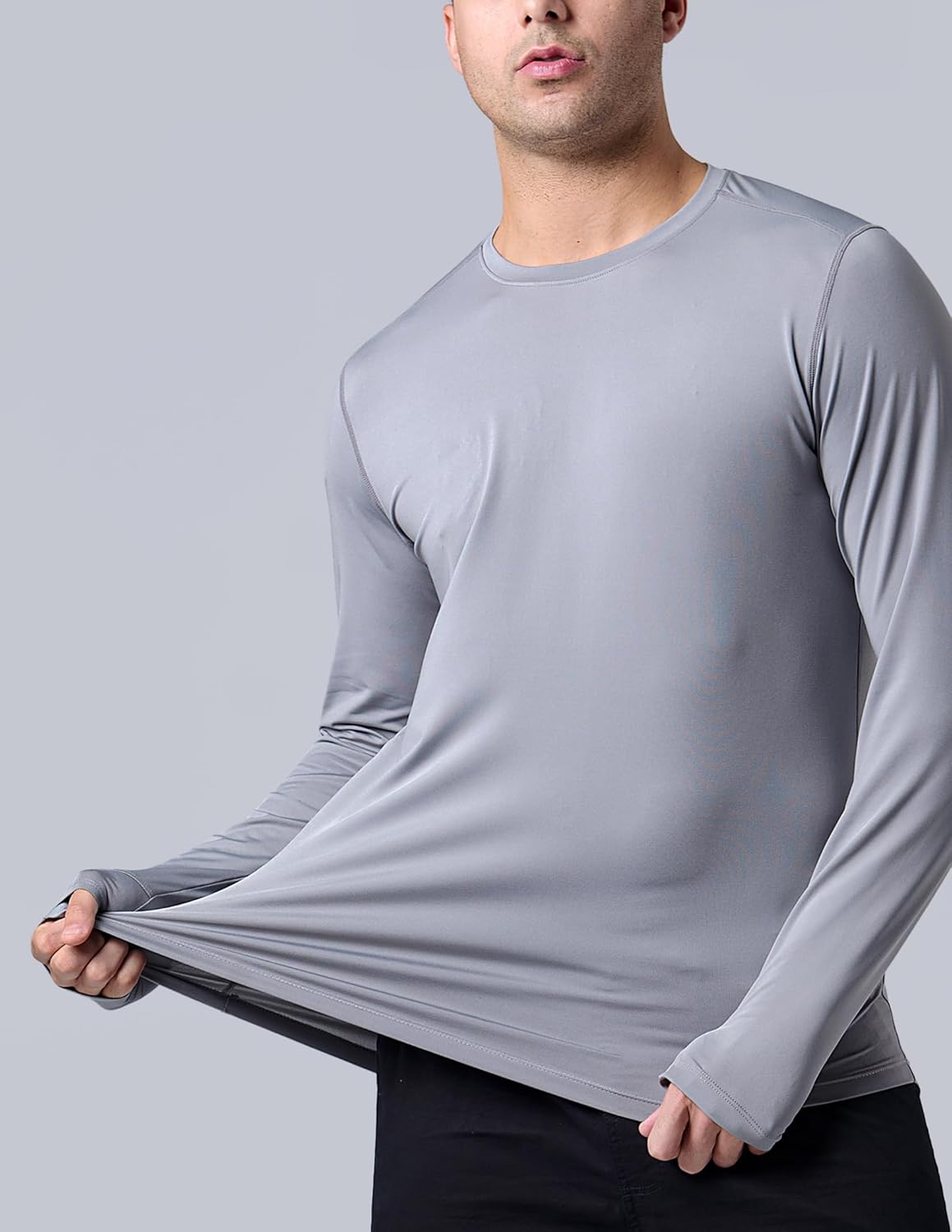 Skiennix Men's Dry Fit Long Sleeve T-Shirts - Lightweight Athletic Performance Tops | 3 Pack for Hiking