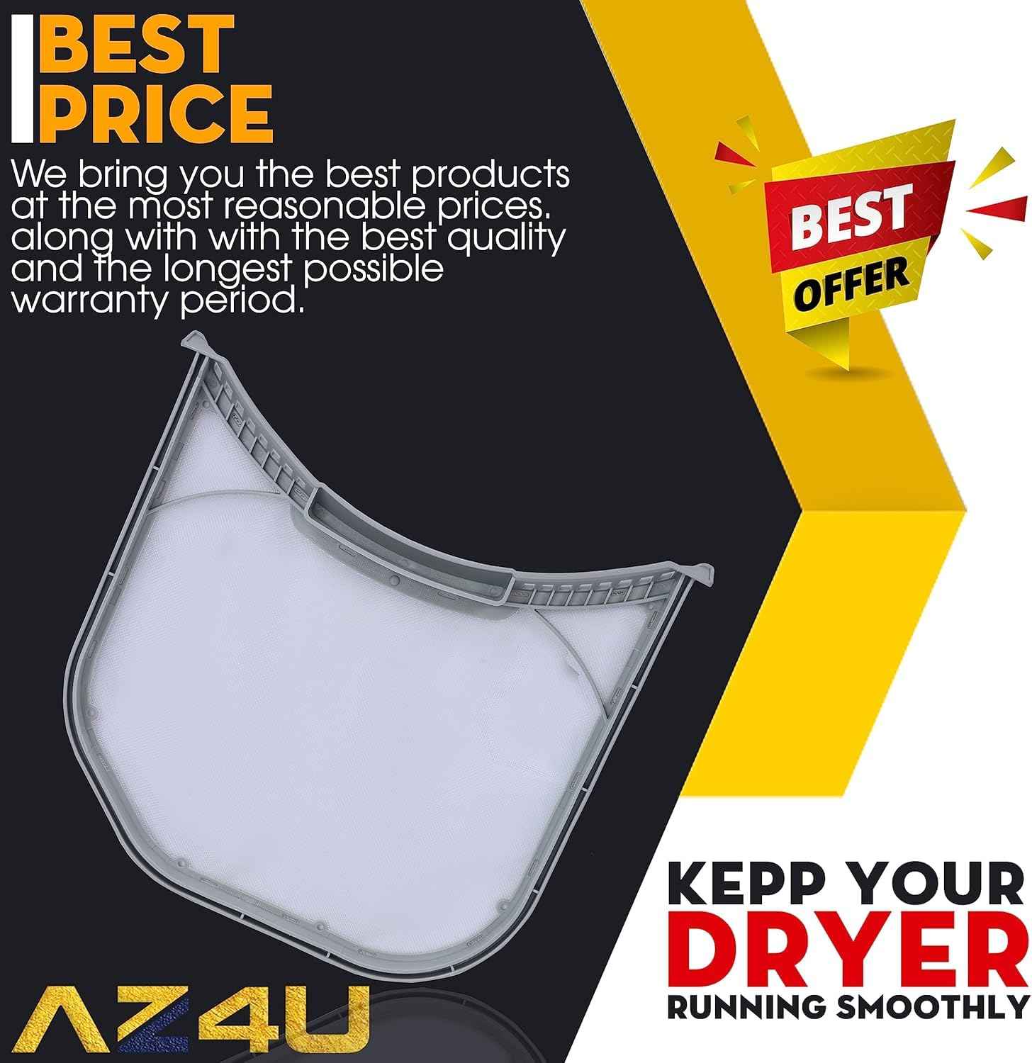 Dryer Lint Filter Screen Trap Replaces For LG DLEX3900B DLEX3370W DLEX3570V DLEX3470V DLEX3250W DLEX3370V DLEX3360V DLEX3360W DLEX3370R DLEX3371W DLEX3360R DLEX3885W DLEX3570W DLEX3900W DLEX3550W