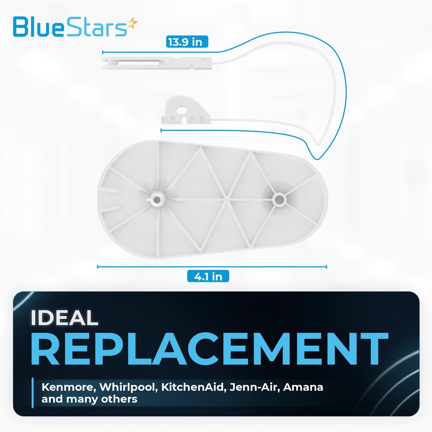 BlueStars 8194001 Dishwasher Door Balance Link Kit - Compatible with Kenmore Whirlpool KitchenAid Dishwashers - Easy to Install - Replaces 1059756 8270018 AP3775412 PS972325