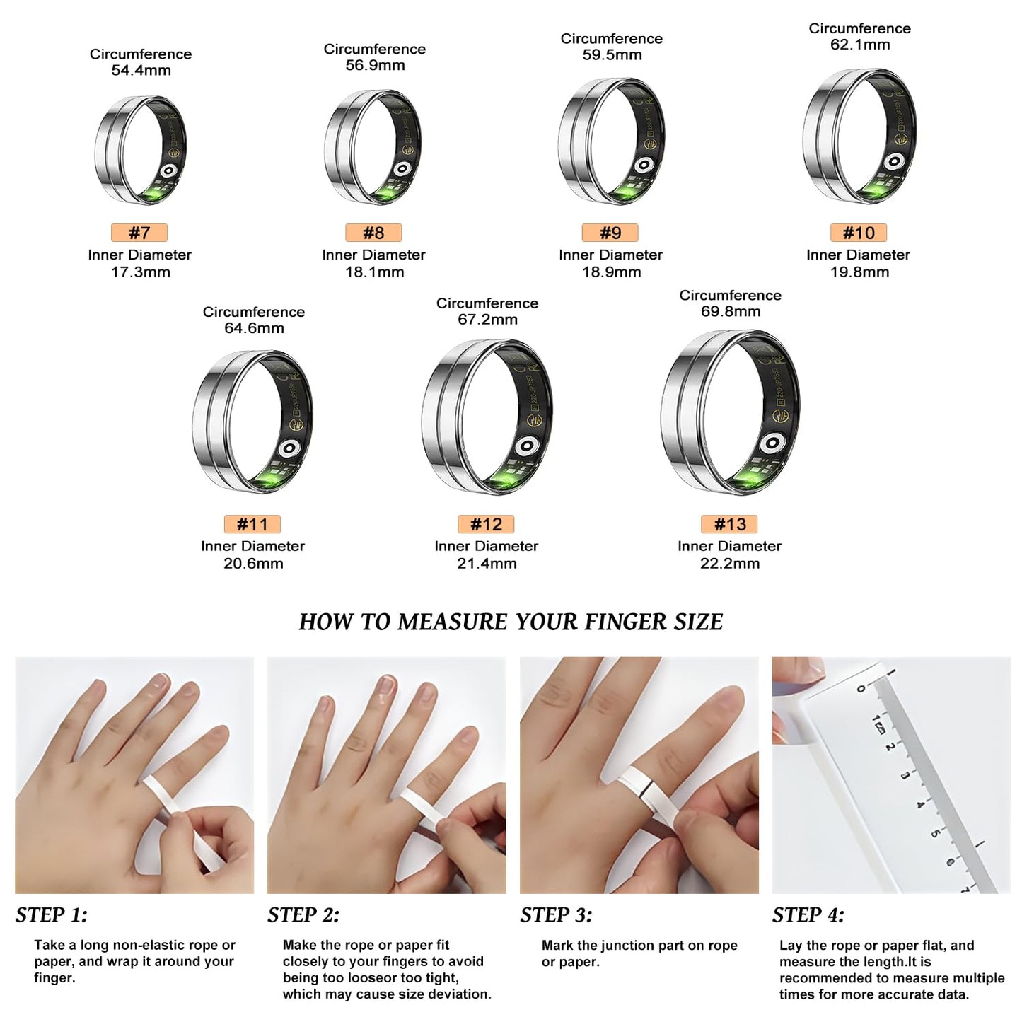 Smart Ring for Women Men,Fitness Tracker Ring with Heart Rate, Sleep Monitoring, Blood Oxygen, Step Counting for iOS and Android, No Subscription Fee, Waterproof, Valentines Day Gifts(NewSilver, 11)