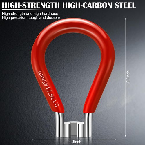 Lothee 4 Pcs Bicycle Spoke Wrench Set Bike Spoke Wrench Tool Portable Bicycle Tools Lever Bike Rim Correct Kit for 3.2mm/ 3.3 mm/3.45mm/3.96mm Nipples Cycling Wheel Tension Adjust Repair