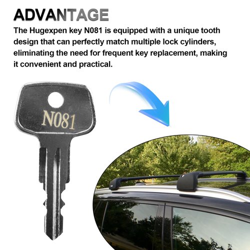 N081 Key Replacement for Thule Rack Core, Key Cylinder for Bike Rack Lock, Roof Cargo Lock, Roof Rack Locks, Cross Bars, Towers, Ski Rack Etc