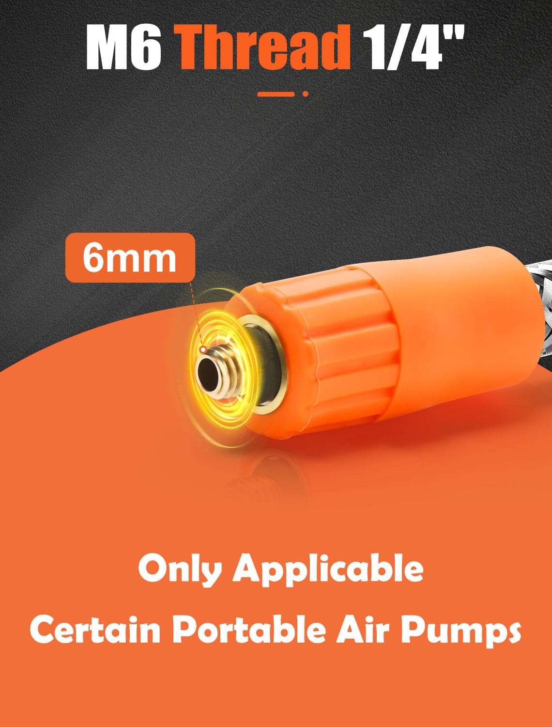 Quick Air Release Extention Replacement Hose for Portable Air Compressor, 1/4'' Thread Only Applicable to Certain Battery-Powered Portable Air Pumps. (24''/60cm)