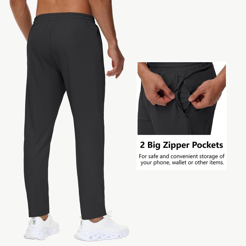 MIVEI Mens Tall Sweatpants Extra Long Inseam Joggers Pants for Athletic Workout Lounge Sweat Pants Zipper Pockets 30" 34" 36"