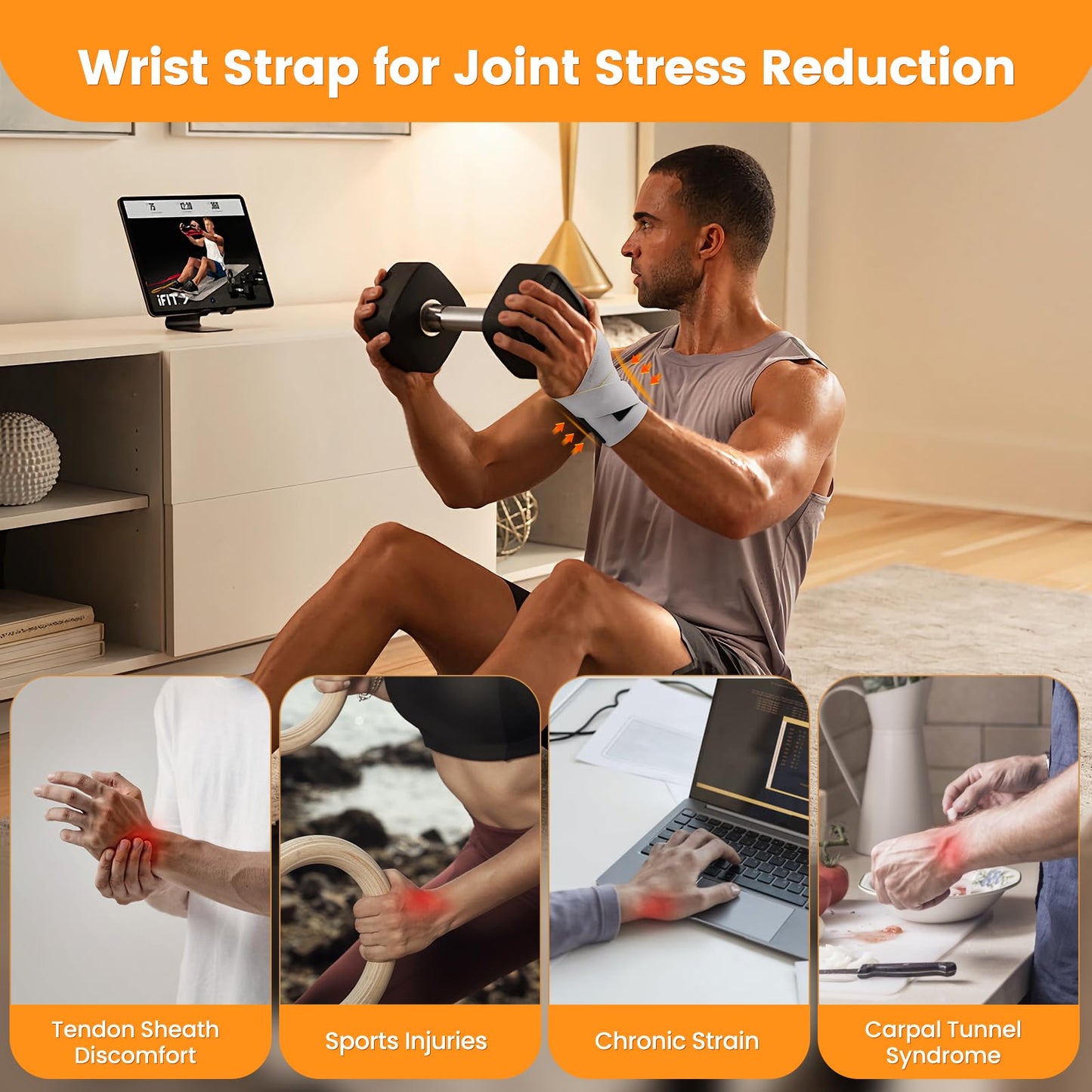 LEMEUR Carpal Tunnel Wrist Brace Ulnar Wrist Brace, Ultra-Thin Elastic Hand Brace for TFCC Tear, Adjustable Wrist Wrap Helps Relieve Tendinitis Arthritis Carpal Tunnel Pain(Left Hand)