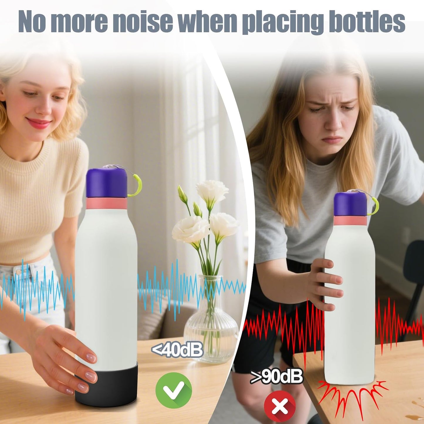 Mity Rain Silicone Boot for Owala FreeSip Twist Water Bottle - Anti-Slip, Noise-Reducing, 18 oz Black