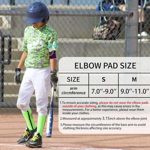 YEEKORO Kids Elbow Brace Arm Sleeve, Adjustable Sport Elbow Protector Breathable Elbow Sleeve with Double Magic Stick Compression Elbow Sleeve Elbow Support for Tennis Football Cycling Golf Basketball