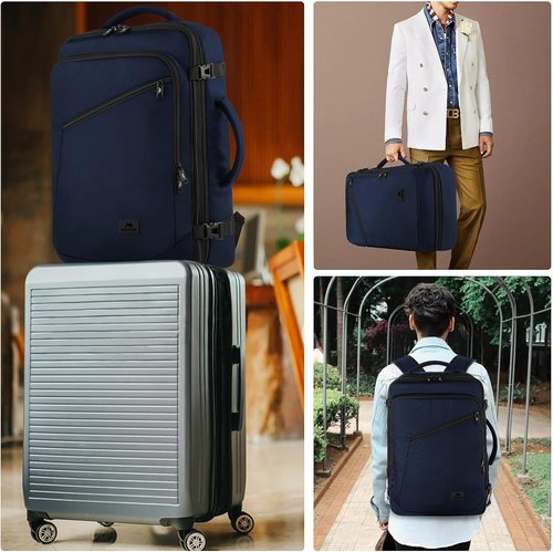 MATEIN Weekender Backpack - Large Capacity Travel Backpack with Expandable Design | Blue