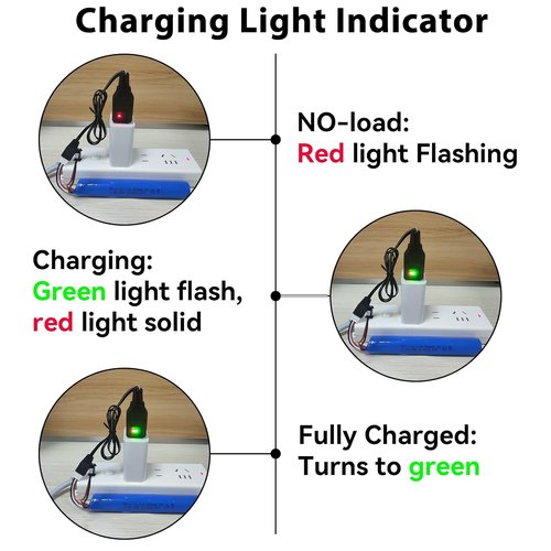 Gel Blaster Battery Charger - 7.4V 3 Pin Replacement for Splat Ball & RC Car Accessories | 2-Pack