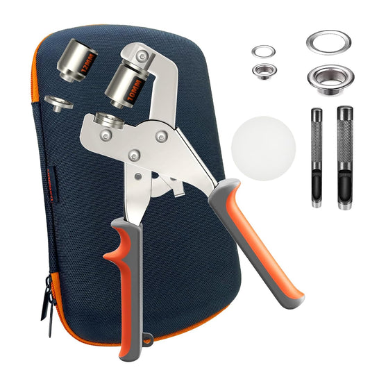 Heavy-Duty Grommet Kit for Tarp Repair - 200 10mm & 200 12mm Grommets + Tools