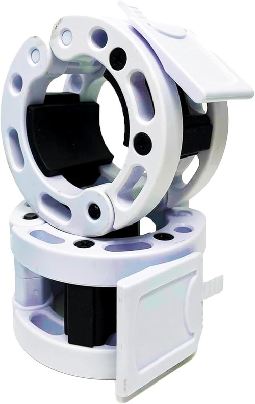 Clout Fitness Olympic Barbell Clamps - Quick Release Locking Weight Clips for 2-Inch Barbells