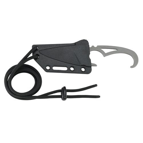 CRKT SDN Fixed Blade Knife with Sheath: Lightweight EDC Outdoor Knife, Stainless Steel with Thermoplastic Sheath 2909, Gray