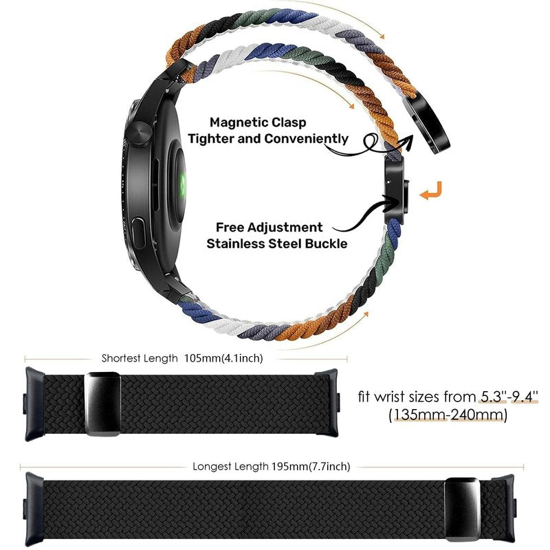 Gittos Nylon Watch Strap for Redmi Watch 5/4 Nylon Replacement Band Compatible with Xiaomi Smart Band 9 Pro/8 Pro